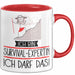 Geschenk für Survival-Expertin Tasse Lustige Geschenkidee Geburtstag Ich Bin Survival-Expertin Ich Darf Das Rot Trendation