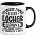 Humor Tasse Geschenk Mit Spruch Du Musst Immer In Beide Löcher Spritzen Kaffee-Becher Trendation