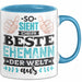 Witzige Tasse Geschenk So Sieht Der Beste Ehemann Der Welt Aus Blau Trendation