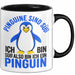 Sarkastischer Pinguin Tasse Geschenk Lustige Geschenkidee Spruch Pinguine Sind Süß. Ich Bin Süß, Also Bin Ich Ein Pinguin Schwarz Trendation