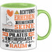 Pilates-Enthusiast Geschenk Tasse Lustiger Spruch Erheben Sie Sich Der Pilates-Enthusiast Betritt den Raum Grün Trendation