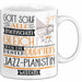 Jazz-Pianistin Geschenk Becher Tasse Gott Schuf Alle Menschen Gleich Nur Die Besten Durfeten Jazz-Pianistin Werden Geschenkidee Lustig Weiß Trendation