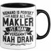 Makler Tasse Geschenk Niemand Ist Perfekt Immobilien Makler Geschenkidee Trendation