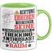 Trekking-Enthusiast Geschenk Tasse Lustiger Spruch Erheben Sie Sich Der Trekking-Enthusiast Betritt den Raum Grün Trendation
