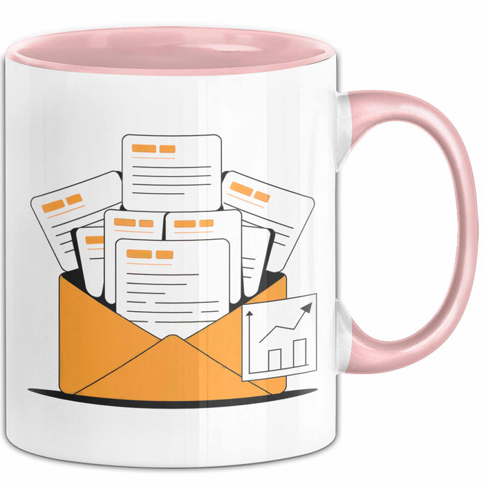 E Mail Marketer Tasse Geschenk Lustige Geschenkidee Spruch Für Inbox Strategen Rosa Trendation