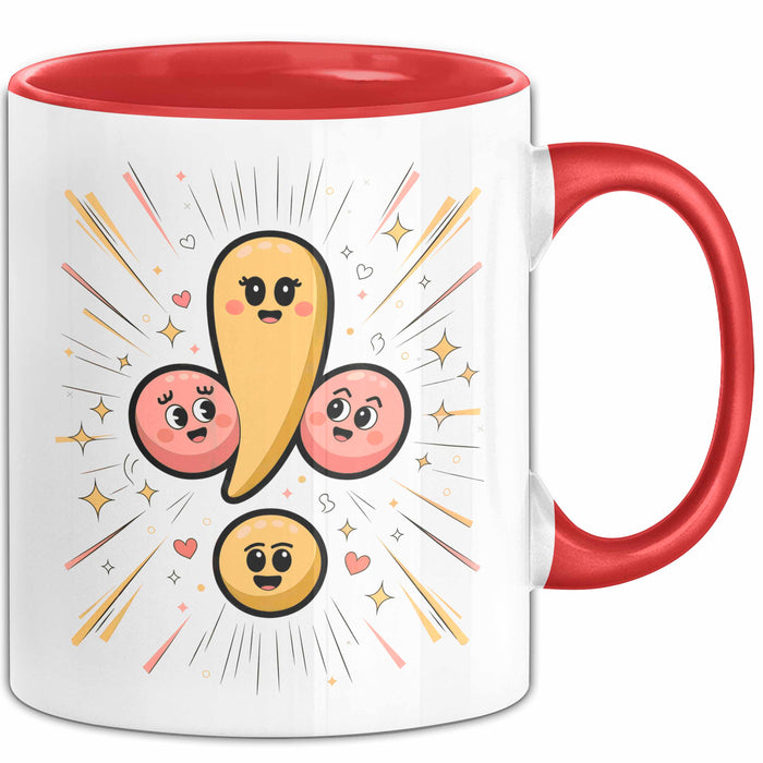 Interpunktions Enthusiast Tasse Geschenk Lustige Geschenkidee Spruch Für Grammatik Liebhaber Rot Trendation
