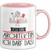 Geschenk für Architektin Tasse Lustige Geschenkidee Geburtstag Ich Bin Architektin Ich Darf Das Rosa Trendation