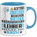 Lehrer Geschenk Tasse Lustiger Spruch Erheben Sie Sich Der Lehrer Betritt den Raum Blau Trendation