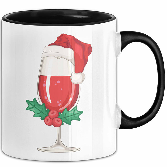 Weihnachten Weinglas Tasse Geschenk Weihnachtliche Grafik Kaffee-Becher Trendation