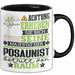 Posaunist Geschenk Tasse Lustiger Spruch Erheben Sie Sich Der Posaunist Betritt den Raum Schwarz Trendation