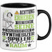 Synthesizer-Spieler Geschenk Tasse Lustiger Spruch Erheben Sie Sich Der Synthesizer-Spieler Betritt den Raum Schwarz Trendation