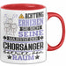 Chorsänger Geschenk Tasse Lustiger Spruch Erheben Sie Sich Der Chorsänger Betritt den Raum Rot Trendation