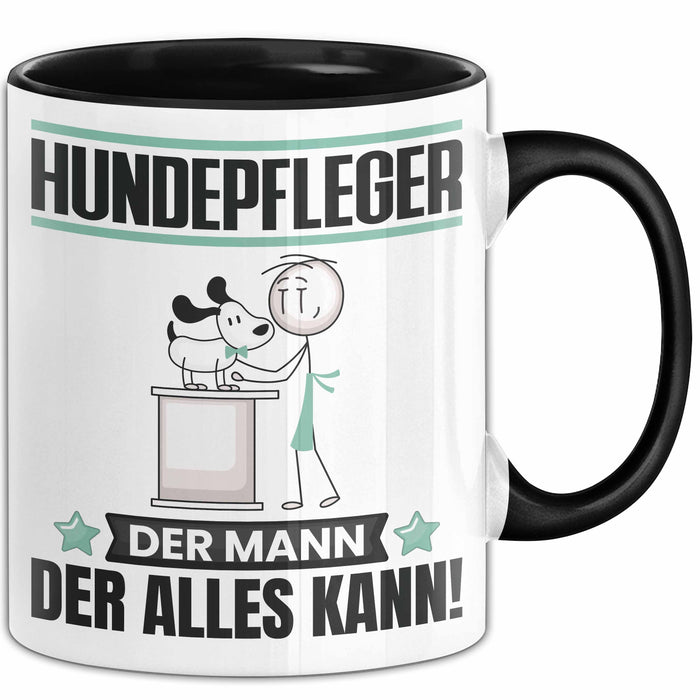 Hundepfleger Tasse Geschenk für Hundepfleger Der Mann Der Alles Kann Geschenkidee zum Geburtstag Schwarz Trendation