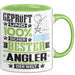 Angler Geschenk Lustiger Spruch für Angler Geschenkidee Bester Angler Der Welt Grün Trendation