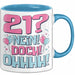 21er Geburtstag Geschenk Männer Frauen 21 Nein Doch Ohhhh Lustiger Spruch Geschenkidee Kaffee-Becher Blau Trendation