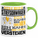 Stiefschwäger Geschenk Kaffee-Tasse Geschenkidee für Stiefschwäger Ich Bin Stiefschwäger Ich Kann Es Dir Erklären Jedoch Nicht Für Dich Verstehen Spruch Lustig Grün Trendation
