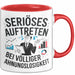 Sarkasmus Tasse Geschenkidee Erscheinung Mit Null Ahnung Rot Trendation