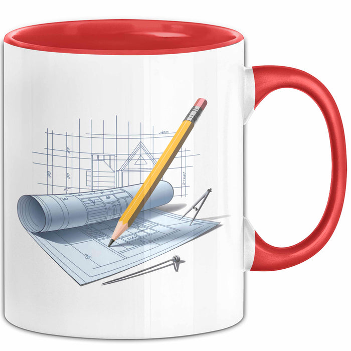 Architekt Tasse Geschenkidee Designprofi Lustiger Spruch Geschenkidee Lustig Rot Trendation