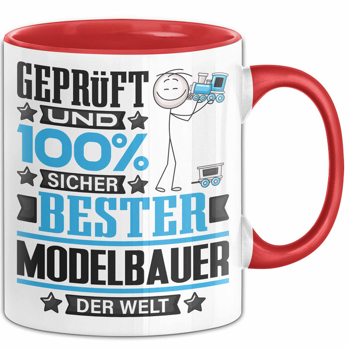 Modelbauer Geschenk Lustiger Spruch für Modelbauer Geschenkidee Bester Modelbauer Der Welt Rot Trendation