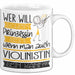 Violinistin Tasse Geschenk Spruch Wer Will Schon Prinzessin Sein Wenn Man Auch Violinistin Sein Kann Weiß Trendation