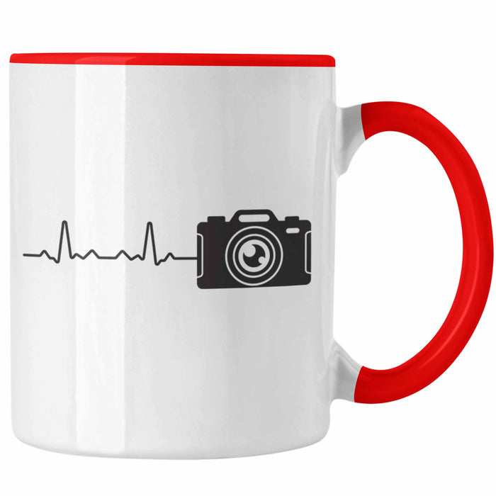 Trendation - Fotograf Tasse Zubehör Fotografie Geschenk Fotografieren Kaffeetasse Geschenkideen Lustiger Spruch Rot Trendation