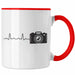 Trendation - Fotograf Tasse Zubehör Fotografie Geschenk Fotografieren Kaffeetasse Geschenkideen Lustiger Spruch Rot Trendation