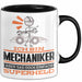 Mechaniker Geschenk Tasse Ich Bin Mechaniker Aber Sag Doch Einfach Superheld Lustige Geschenkdiee für Mechaniker Kaffee-Becher Schwarz Trendation