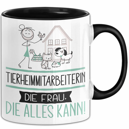 Tierheimmitarbeiterin Geschenk Tasse Becher Die Frau Die Allen Kann Geschenkidee für eine Tierheimmitarbeiterin Lustig Trendation