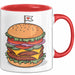 Burger Fan Tasse Geschenkidee für Grillmeister Rot Trendation