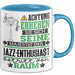 Jazz-Enthusiast Geschenk Tasse Lustiger Spruch Erheben Sie Sich Der Jazz-Enthusiast Betritt den Raum Blau Trendation