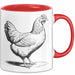 Huhn Tier Bauer Tasse Becher Geschenk Lustige Geschenkidee Spruch Rot Trendation
