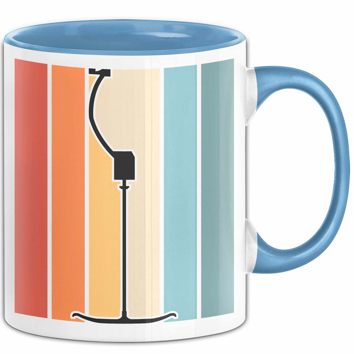 Ski Tasse Geschenk Grafik Skilift Becher Blau Trendation