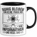 Informatiker Tasse Geschenk Ruhig Bleiben Ich Bin Informatiker Und Regel Das Geschenkidee It Techniker Programmierer Trendation