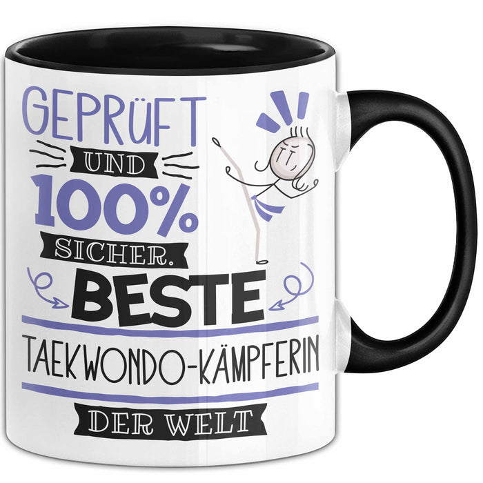 Beste Taekwondo-Kämpferin Der Welt Tasse Geschenk für Eine Taekwondo-Kämpferin Geprüft Und Sicher Geschenkidee Geburtstag Weihnachten Trendation