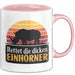 Nashorn Tasse Geschenk Lustige Geschenkidee Spruch Rettet Die Dicken Einhörner Rosa Trendation