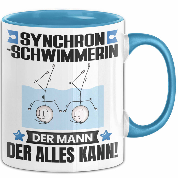 Synchronschwimmerin Tasse Geschenk für Synchronschwimmerin Der Mann Der Alles Kann Geschenkidee zum Geburtstag Blau Trendation