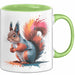 Eichhörnchen Tierliebhaber Tasse Geschenk Lustige Geschenkidee Spruch Grün Trendation