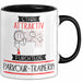 Parkour-Trainerin Tasse Geschenk Becher Stark Attraktiv Furchtlos Parkour-Trainerin Lustige Geschenkidee Trendation