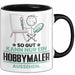Hobbymaler Geschenk Tasse So Gut Kann Nur Ein Hobbymaler Aussehen Geschenkidee Kaffee-Becher Schwarz Trendation