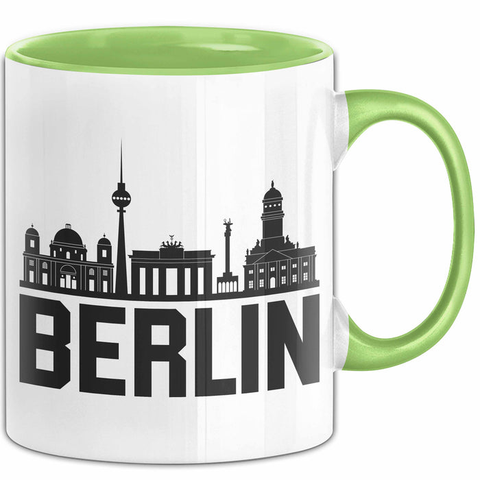 Berlin Tasse Geschenk Stadt Deutschland Hauptstadt Becher Grün Trendation