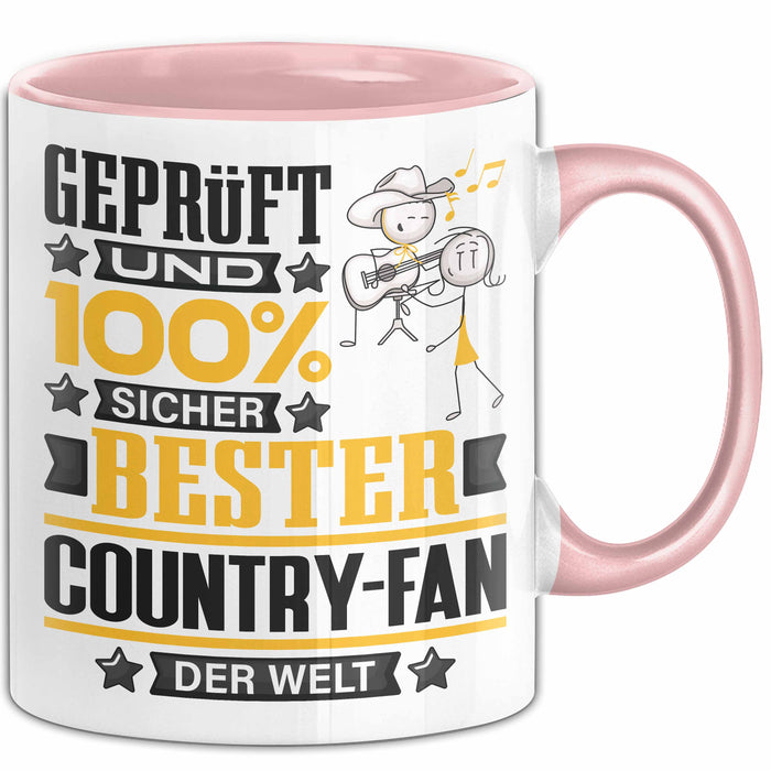 Country-Fan Geschenk Lustiger Spruch für Country-Fan Geschenkidee Bester Country-Fan Der Welt Rosa Trendation
