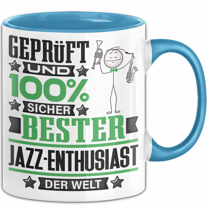 Jazz-Enthusiast Geschenk Lustiger Spruch für Jazz-Enthusiast Geschenkidee Bester Jazz-Enthusiast Der Welt Blau Trendation