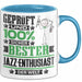 Jazz-Enthusiast Geschenk Lustiger Spruch für Jazz-Enthusiast Geschenkidee Bester Jazz-Enthusiast Der Welt Blau Trendation