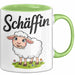 Schaf Tier Bauer Tasse Becher Geschenk Lustige Geschenkidee Spruch Schäffin Grün Trendation