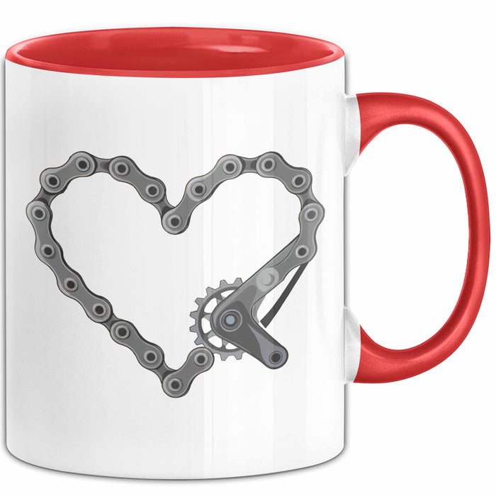 Radfahrer Tasse Geschenkidee für Fahrradfahrer Rot Trendation