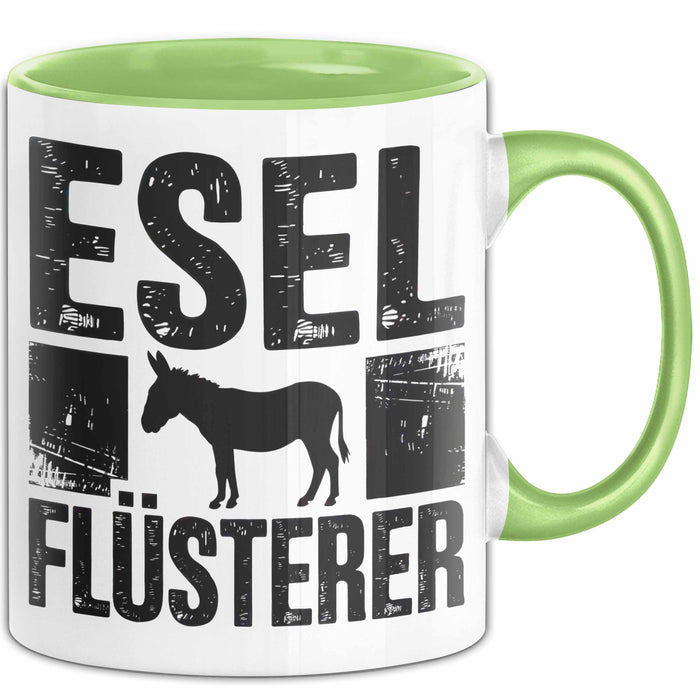 Eselbauer Esel Tier Tasse Geschenk Lustige Geschenkidee Spruch Esel Flüsterer Grün Trendation