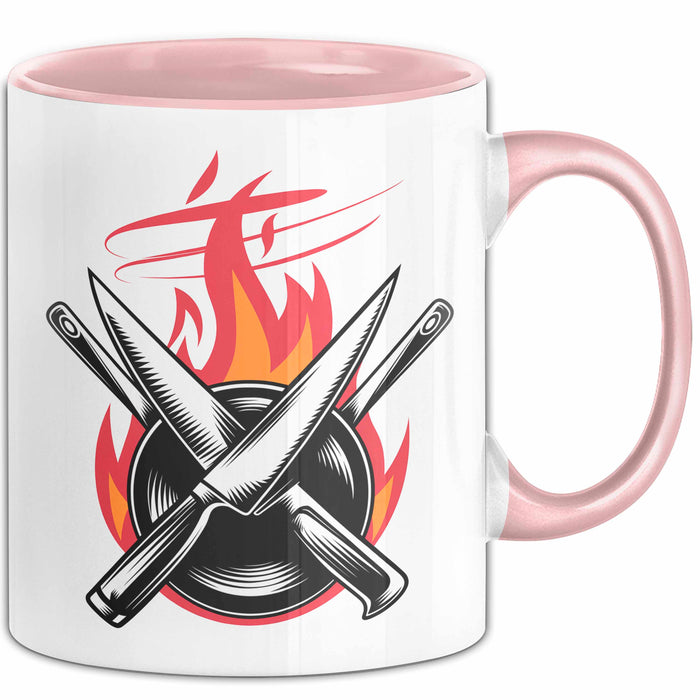 Koch Tasse Geschenkidee Hobbykoch Lustiger Spruch Geschenkidee Lustig Rosa Trendation