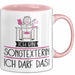 Geschenk für Songtexterin Tasse Lustige Geschenkidee Geburtstag Ich Bin Songtexterin Ich Darf Das Rosa Trendation