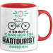 Radtourist Geschenk Tasse So Gut Kann Nur Ein Radtourist Aussehen Geschenkidee Kaffee-Becher Rot Trendation