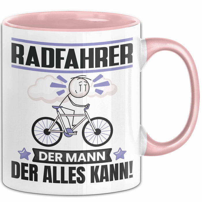 Radfahrer Tasse Geschenk für Radfahrer Der Mann Der Alles Kann Geschenkidee zum Geburtstag Rosa Trendation